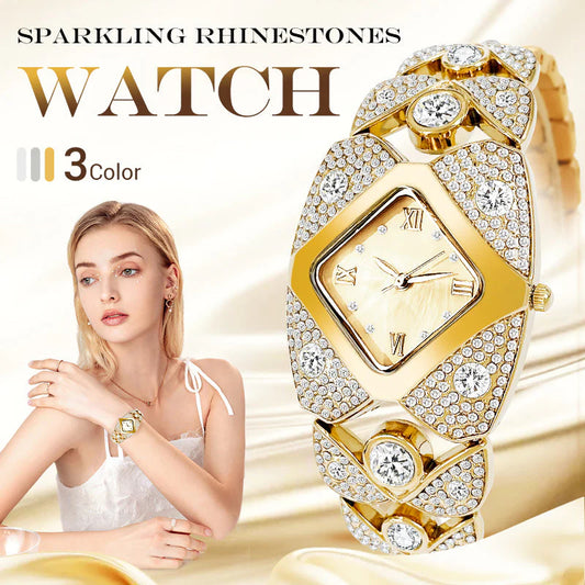 💎Dámské retro quartzové hodinky se třpytivými kamínky⌚