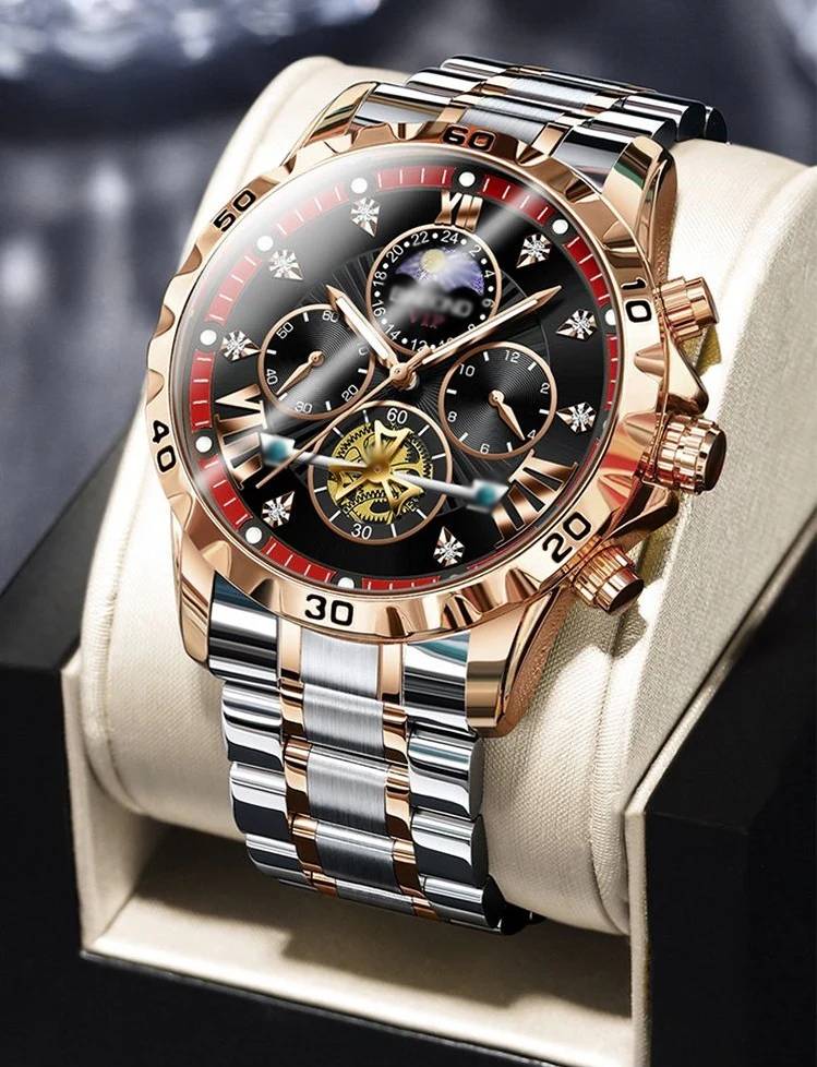 ⌚Zbrusu nové švýcarské vodotěsné automatické mechanické hodinky⌚