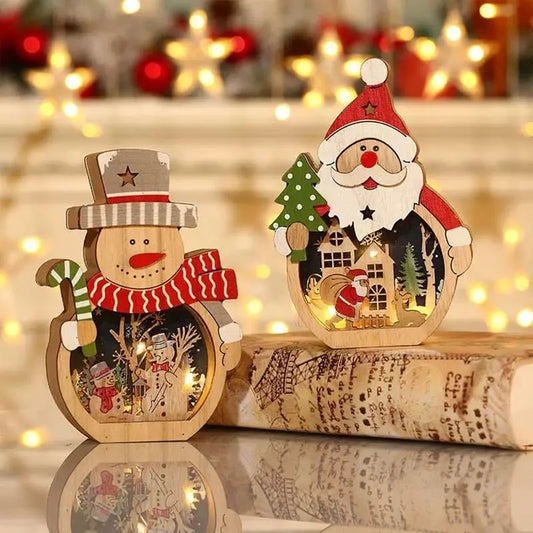 Vánoční dekorace se sněhulákem a Santa Clausem do interiéru🎅🎄🎄🎄