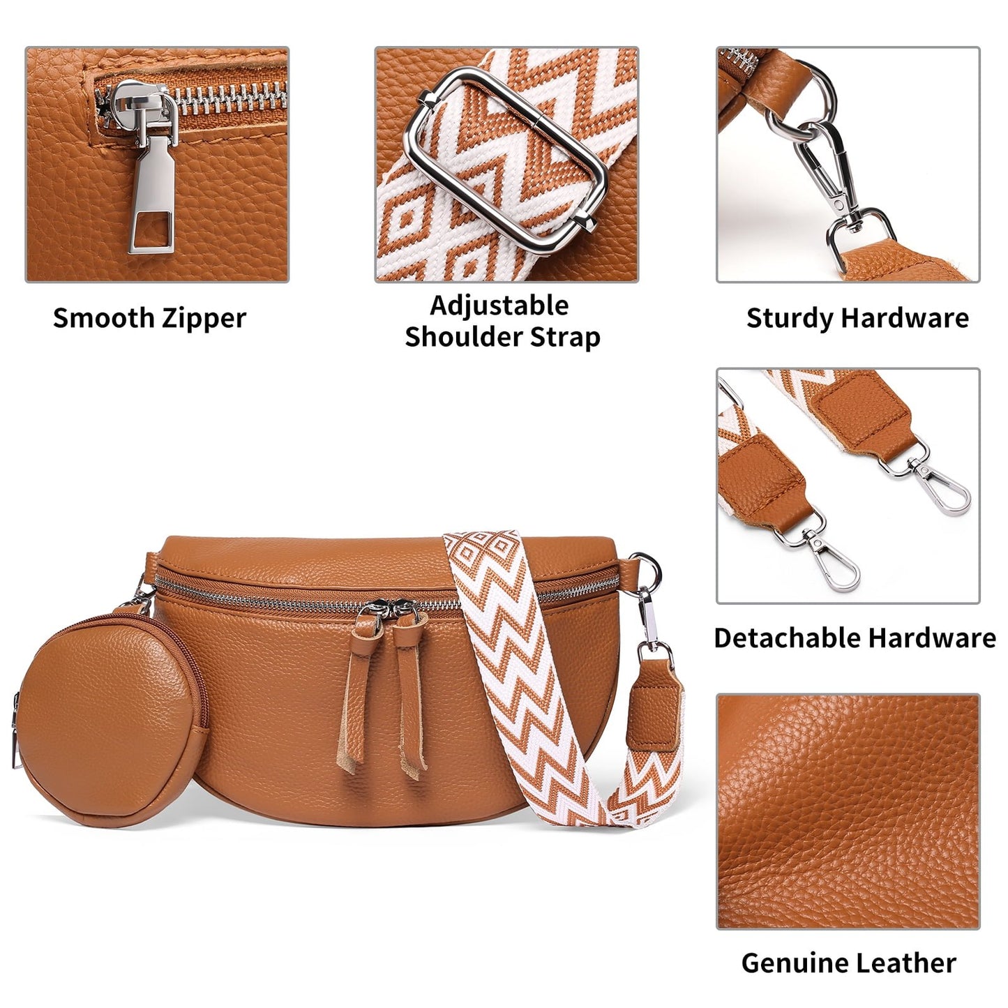 👜 Crossbody kabelka👜 Kůže je odolná vůči opotřebení a trvanlivá, takže se nemusíte obávat, že ji v dešti postříká voda, a po dlouhodobém používání se snadno nedeformuje🔥
