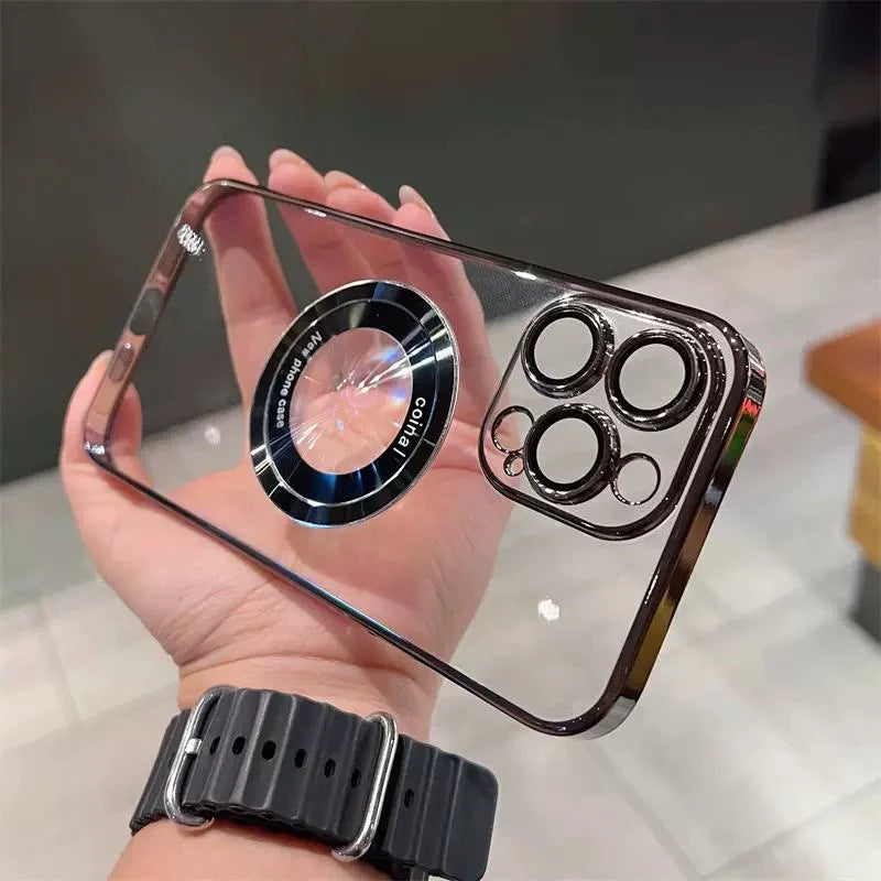 Průhledné a snadno použitelné, magneticky se připevňuje okamžitě, neviditelný ochránce vašeho iPhonu.