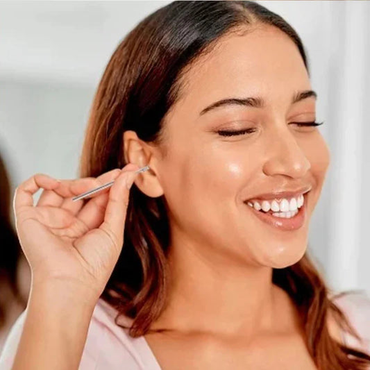 Prémiová sada na čištění uší 6 v 1 z nerezové oceli – bezpečné, leštěné, nedráždivé nástroje na odstraňování ušního mazu s přepravním pouzdrem