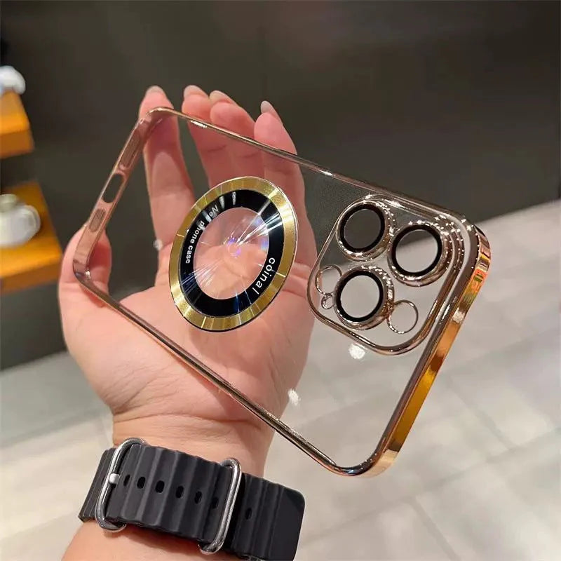 Průhledné a snadno použitelné, magneticky se připevňuje okamžitě, neviditelný ochránce vašeho iPhonu.