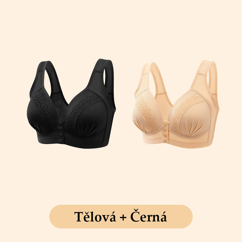 🎁Koupit 1 a získat 1 zdarma🎁2025 Bavlněná podprsenka s předním zapínáním, prodyšná, šetrná k pokožce