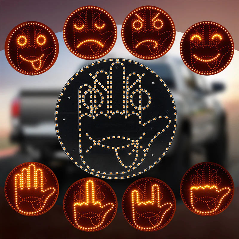 LED světlo pro výraz a gesta na zadní okno auta 😎