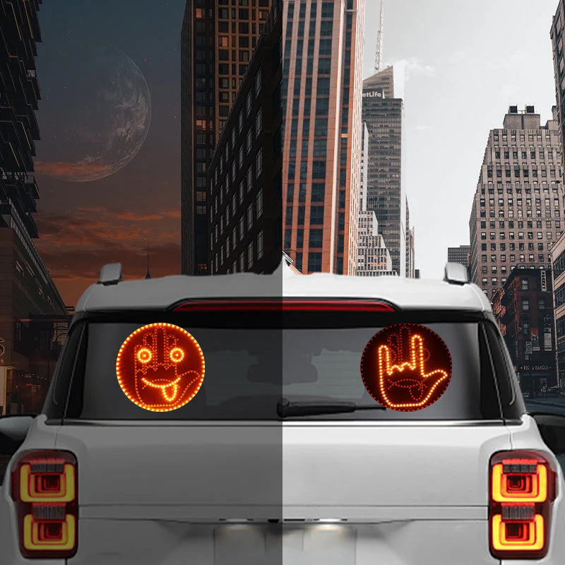 LED světlo pro výraz a gesta na zadní okno auta 😎