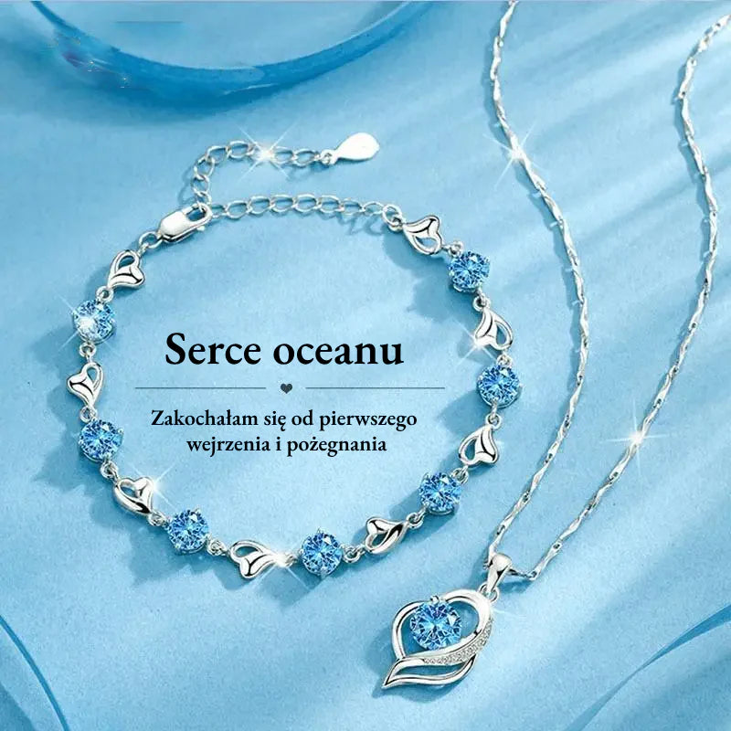 Dárková sada Srdce oceánu – náhrdelník + náramek pro lásku!