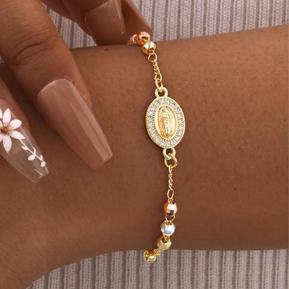 📢📢50% SLEVA!!!✝️Elegantní štrasový křížový náramek