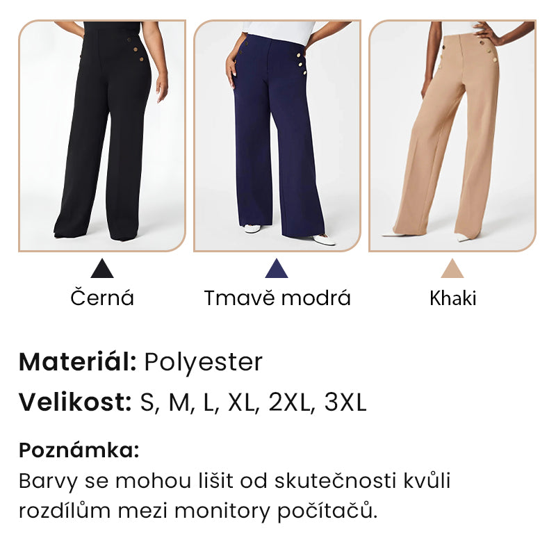 🔥 Dámské kalhoty Plus Size s vysokým nártem a širokými nohavicemi
