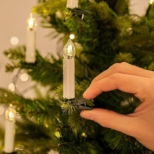 🎄Bezdrátové bezplamenné svíčky s dálkovým ovládáním a klipy
