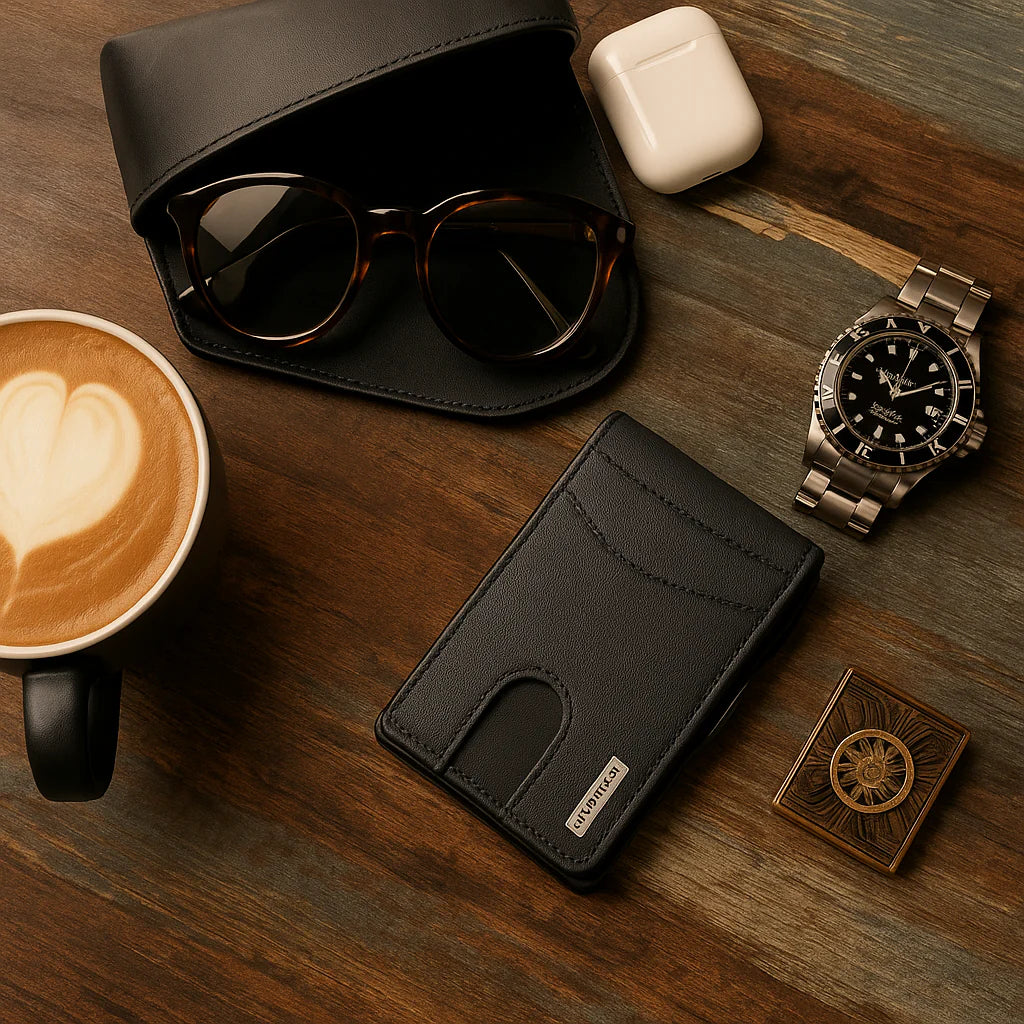 💴Pánská peněženka s RFID blokováním a slotem AirTag – Ručně vyrobená kožená peněženka s pouzdrem na karty s rychlým přístupem a velkou kapacitou