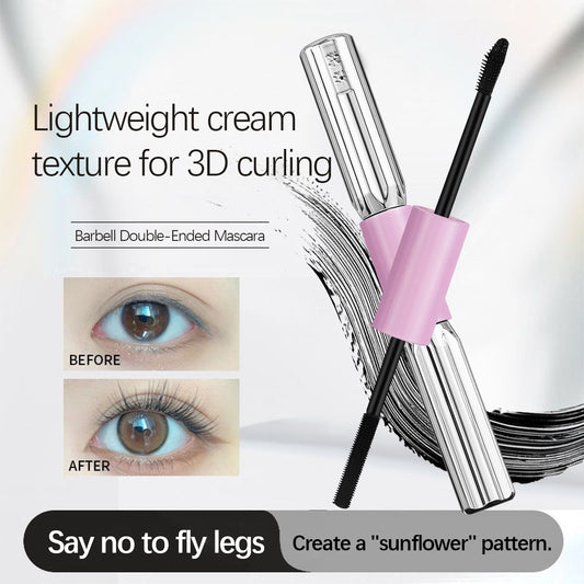 Řasenka Barbell s dvojitou hlavičkou, voděodolná, prodlužující, natočující, nerozmazává se