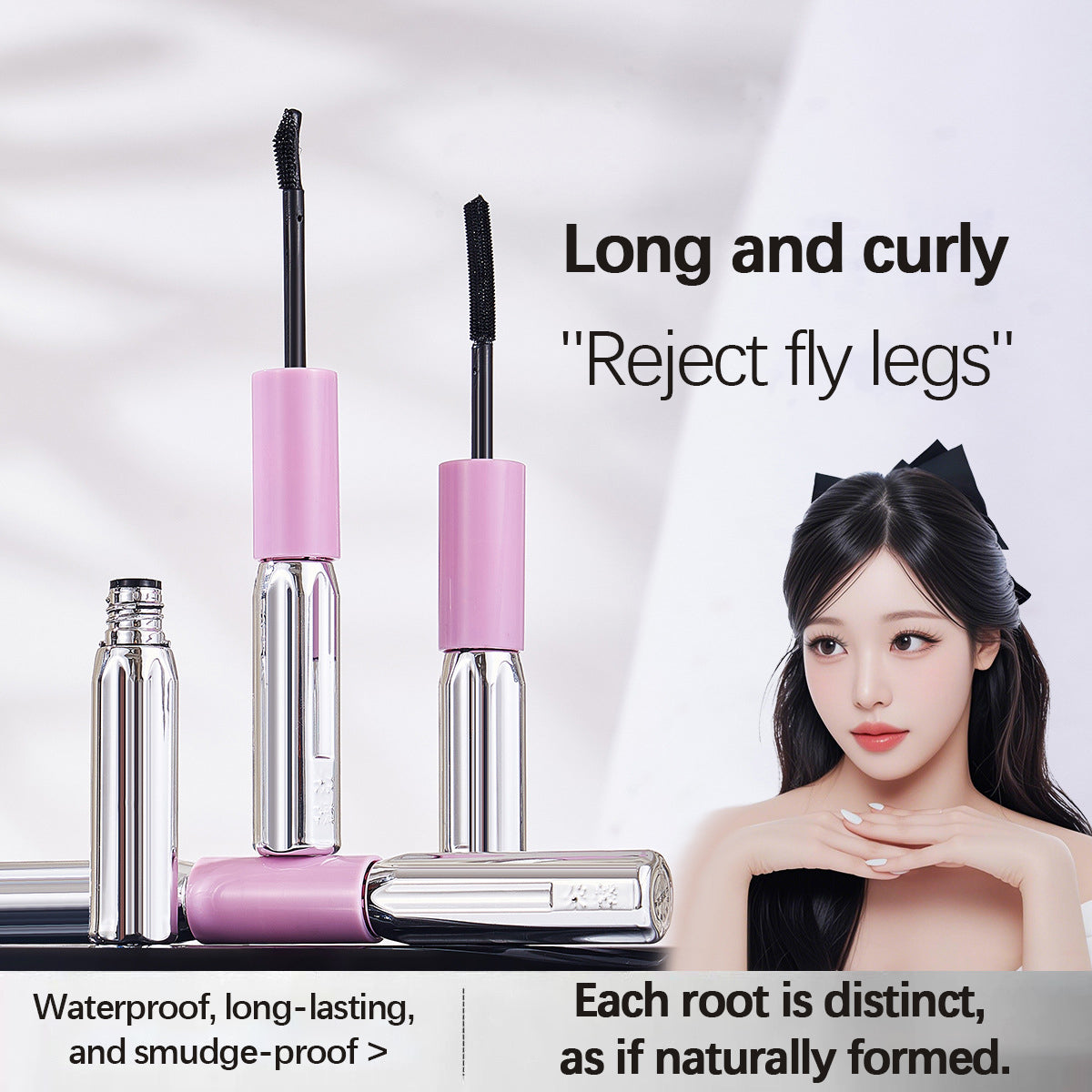 Řasenka Barbell s dvojitou hlavičkou, voděodolná, prodlužující, natočující, nerozmazává se