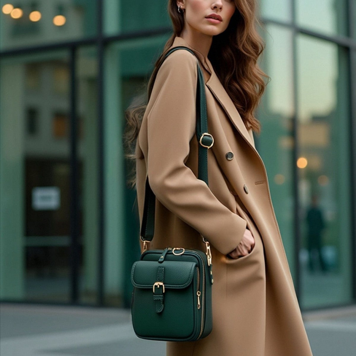 Kožená kabelka přes rameno