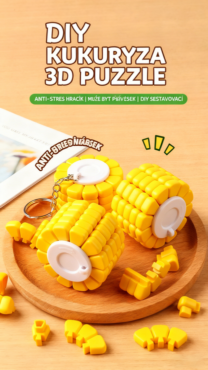 😎3D dekompresní hračka z kukuřičných zrn🏆