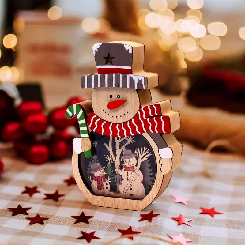 Vánoční dekorace se sněhulákem a Santa Clausem do interiéru🎅🎄🎄🎄