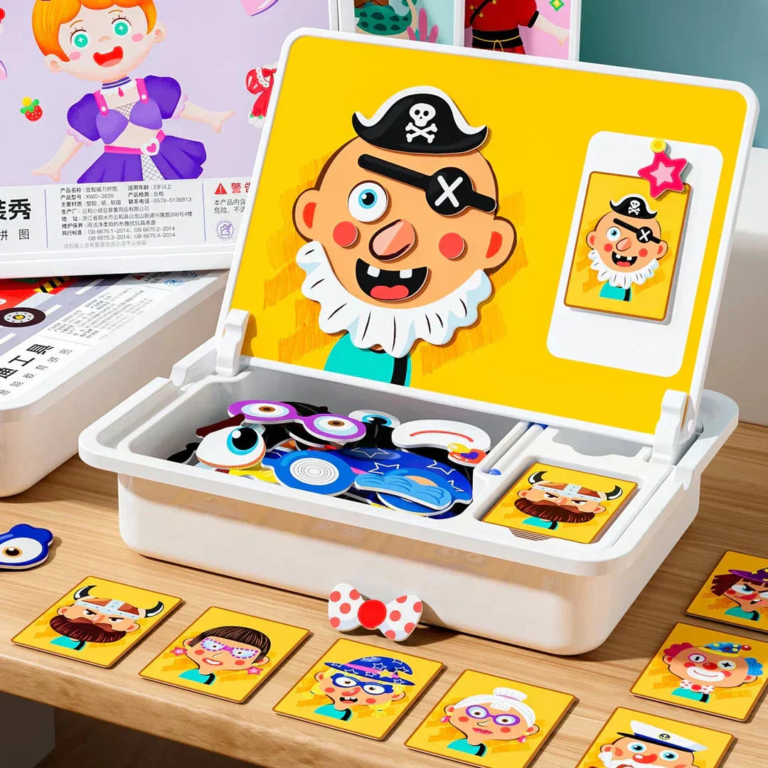 Zábavné magnetické puzzle – oboustranná vzdělávací hra pro děti