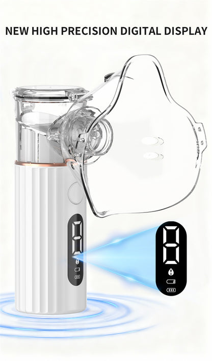 Domácí dobíjecí ruční nebulizér s velkým výstupem páry; inteligentní inhalační nebulizér.