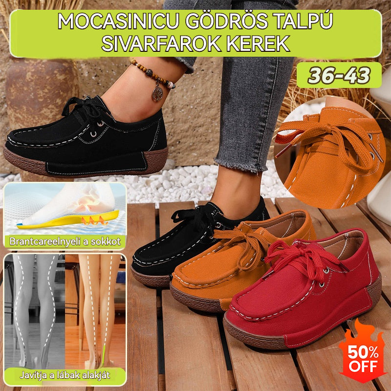 🔥🌟【50% sleva】Dámské boty s tlustou podrážkou a kulatou špičkou - Pohodlné a moderní boty s oporou pro chodidlo, která tlumí nárazy a pomáhá udržovat správné držení těla.