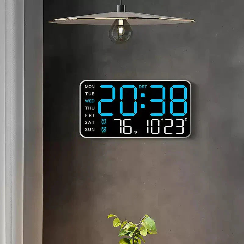 Velké digitální nástěnné LED hodiny