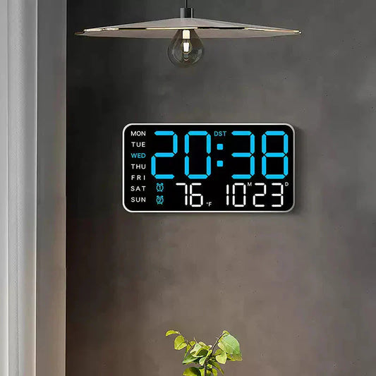 Velké digitální nástěnné LED hodiny