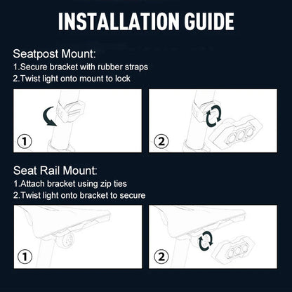 Bezdrátové směrové světlo a zadní světlo na kolo🏍️ 🏍️