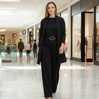 💝Long cardigan set, three-piece