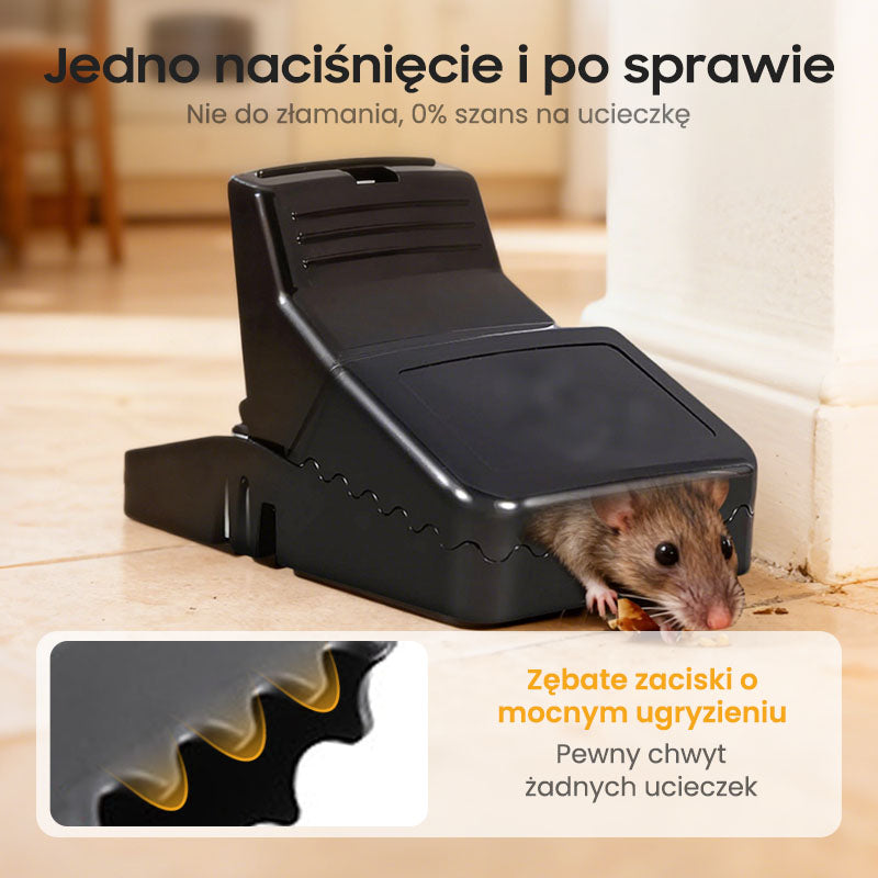 Opakovaně použitelná past na krysy s vysoce citlivým spoušťovým mechanismem