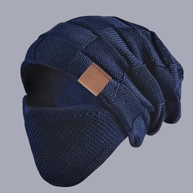 Teplá unisex zimní čepice s obličejovým štítem