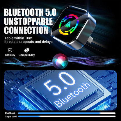 2 v 1 bezdrátový adaptér pro zařízení iPhone a Android Auto