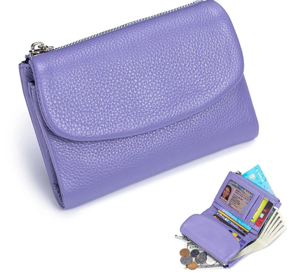 Všestranná kožená peněženka – lehká a s mnoha přihrádkami💸