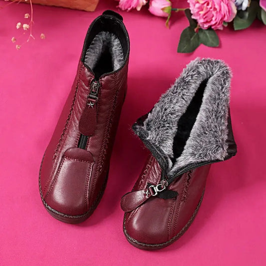 🔥🔥🔥Dámské protiskluzové kotníkové kozačky z přírodní kůže