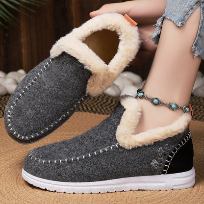 🔥Last Day Promotion 50% OFF - Women's Handcrafted Comfortable Slip-On Snow Boots