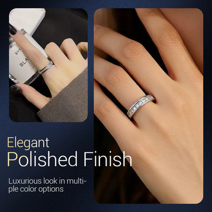 Otočný kroužek z titanové oceli a zirkonia – hypoalergenní, lesklý a zmírňující stres