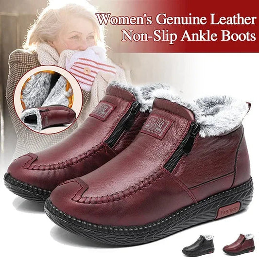 ❄️ 👢Dámské kotníkové boty z pravé kůže, protiskluzové