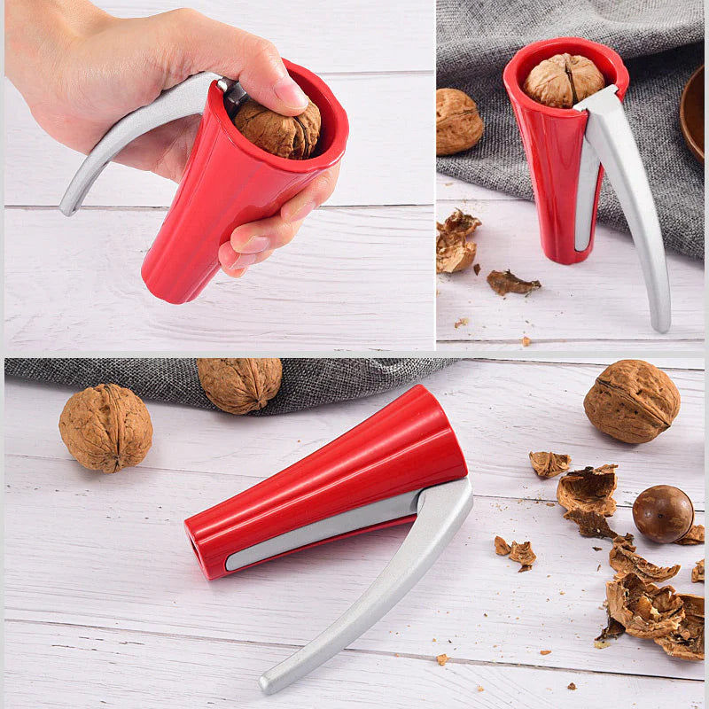 Ergonomický drtič na vlašské ořechy – odolná hliníková slitina, stabilní a snadno použitelný