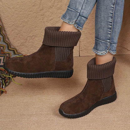 🔥Poslední akce - sleva 50 % - Módní dámské kotníkové boty v jednobarevném provedení