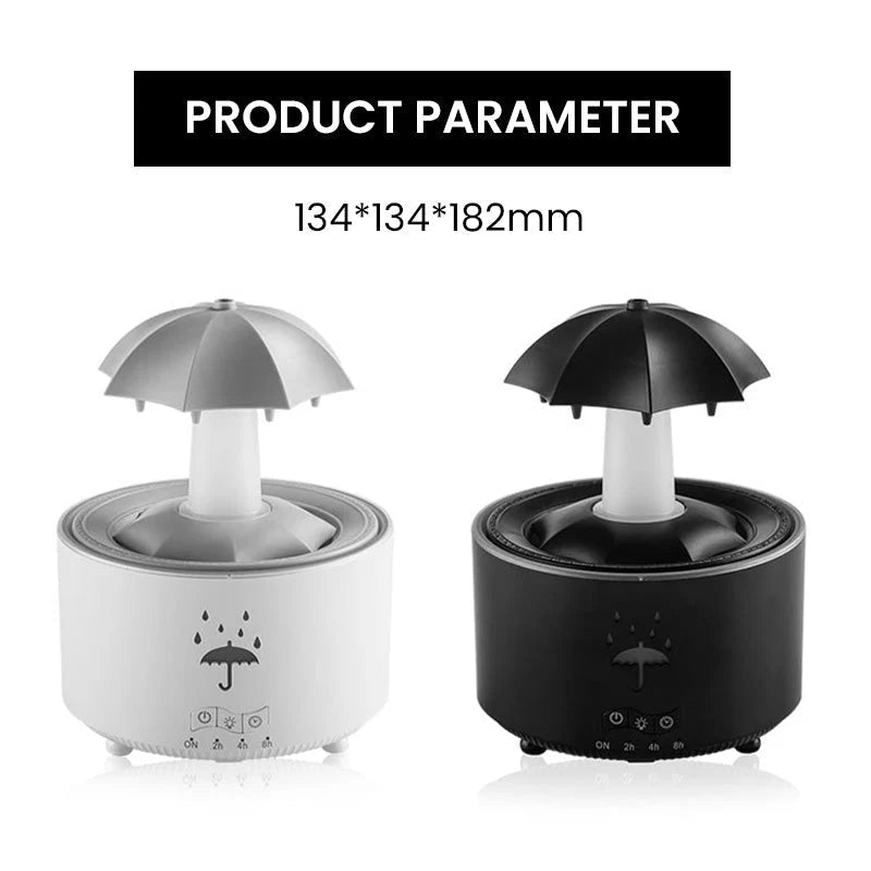 7barevný rotující aromaterapeutický zvlhčovač Raindrop
