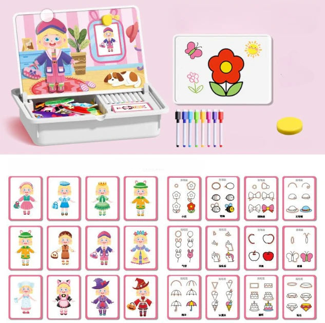 Zábavné magnetické puzzle – oboustranná vzdělávací hra pro děti