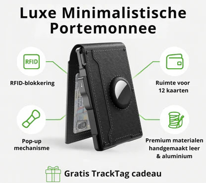 💴Pánská peněženka s RFID blokováním a slotem AirTag – Ručně vyrobená kožená peněženka s pouzdrem na karty s rychlým přístupem a velkou kapacitou