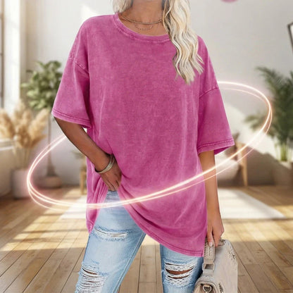 Dámské Vintage Oversized Tričko s Vypraným Efektem