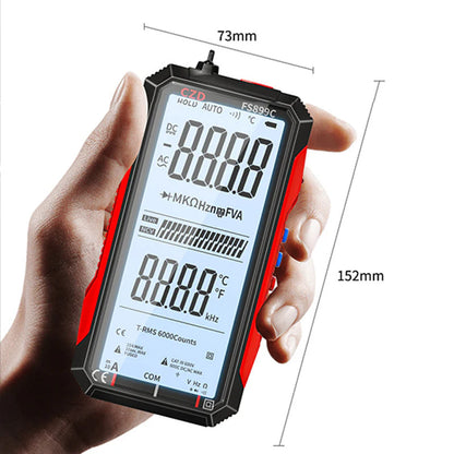 Dobíjecí digitální multimetr s USB – True RMS, automatické přepínání rozsahu a podsvícený LCD displej, CAT III 1000V