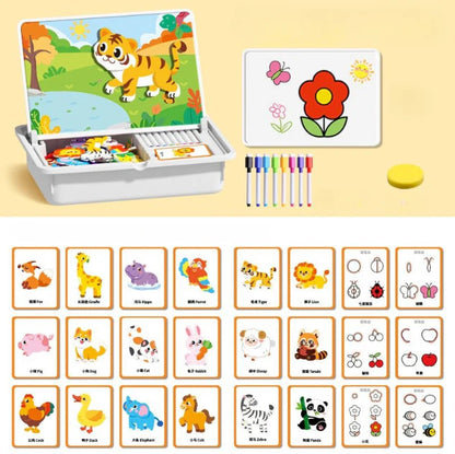 Zábavné magnetické puzzle – oboustranná vzdělávací hra pro děti