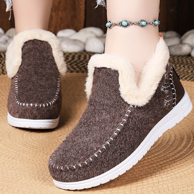 🔥Last Day Promotion 50% OFF - Women's Handcrafted Comfortable Slip-On Snow Boots