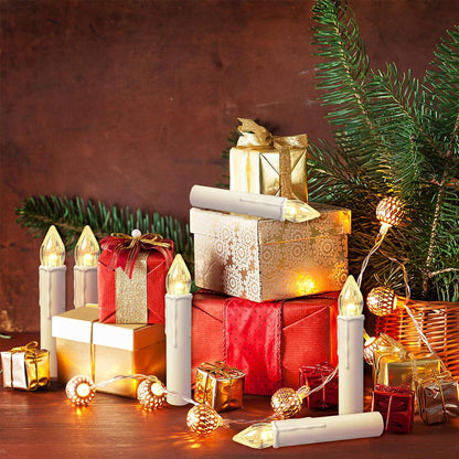 🎄Bezdrátové bezplamenné svíčky s dálkovým ovládáním a klipy