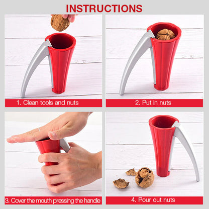 Ergonomický drtič na vlašské ořechy – odolná hliníková slitina, stabilní a snadno použitelný