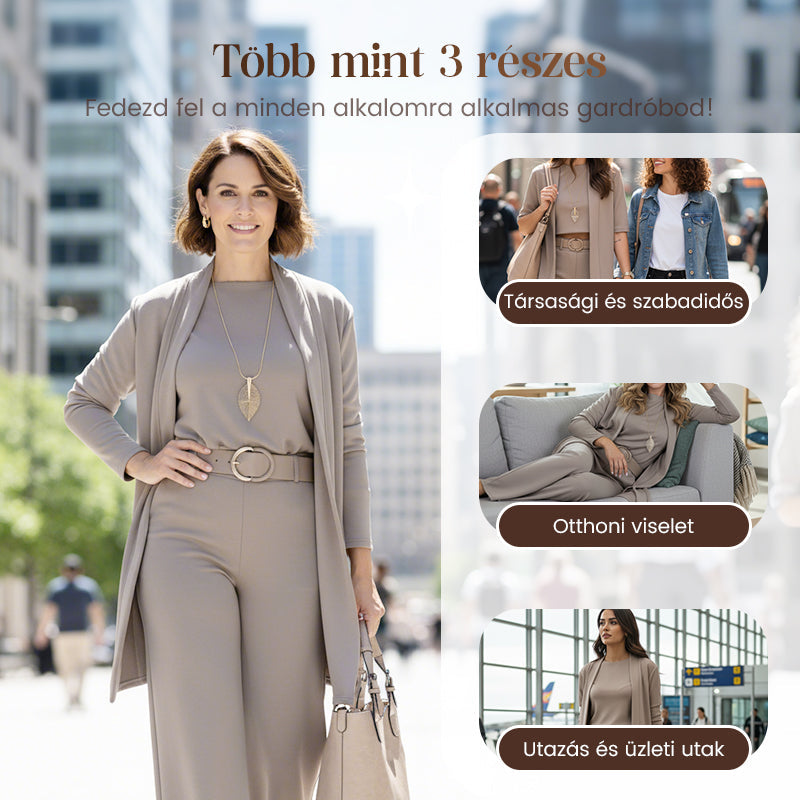 💝Long cardigan set, three-piece
