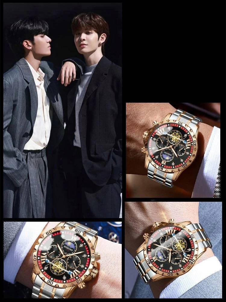 ⌚Zbrusu nové švýcarské vodotěsné automatické mechanické hodinky⌚