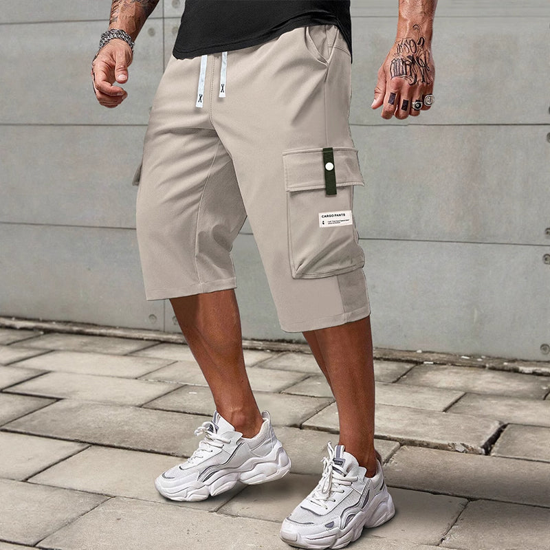 Pánské capri kalhoty se stahovací šňůrkou