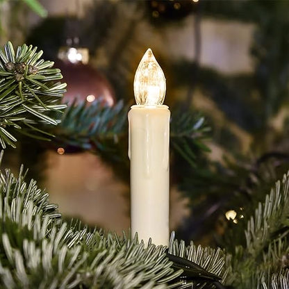 🎄Bezdrátové bezplamenné svíčky s dálkovým ovládáním a klipy
